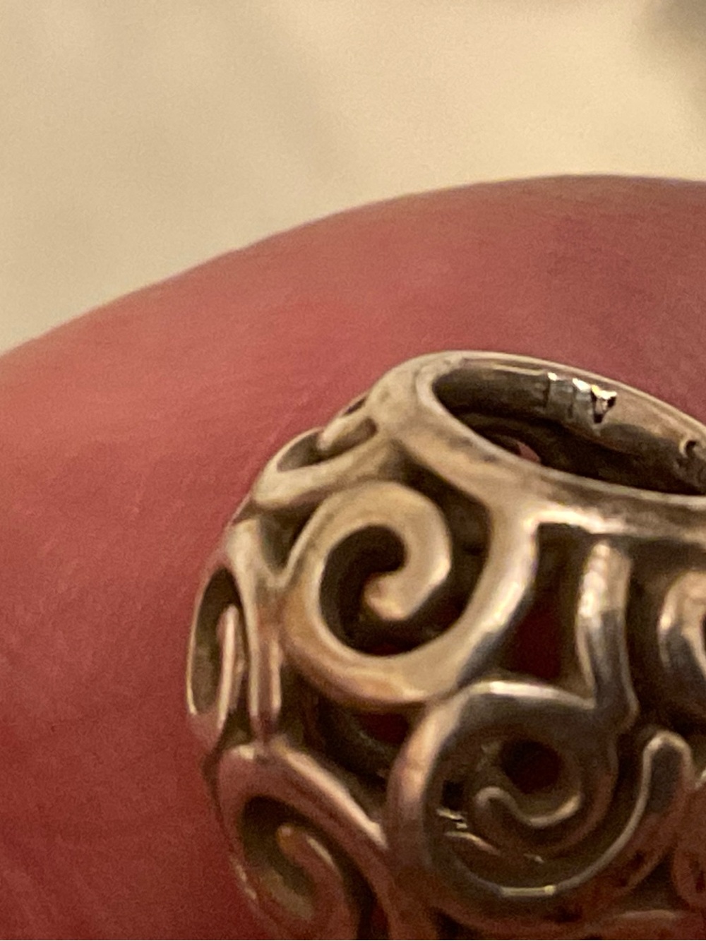 Pandora Silver Openwork Swirl Charm - Picture 3 of 3